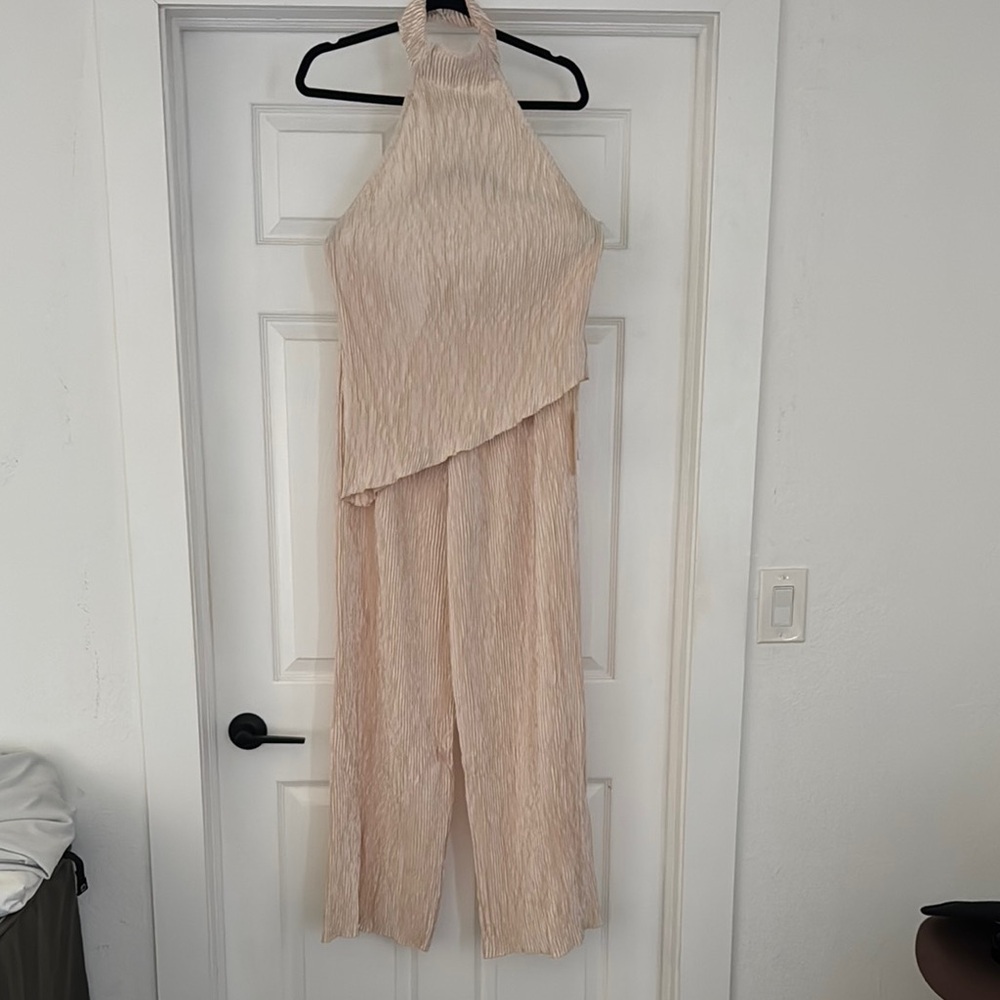 Elegant Cream Halter Jumpsuit